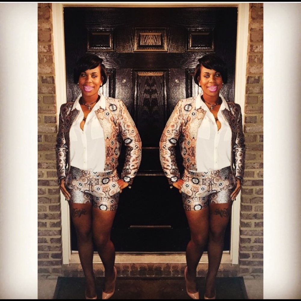 H&M bomber and short set